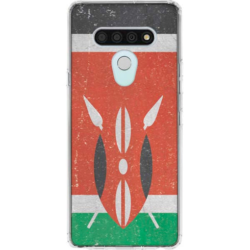 Kenya Flag Distressed LG Stylo 6 Clear Case